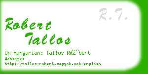 robert tallos business card